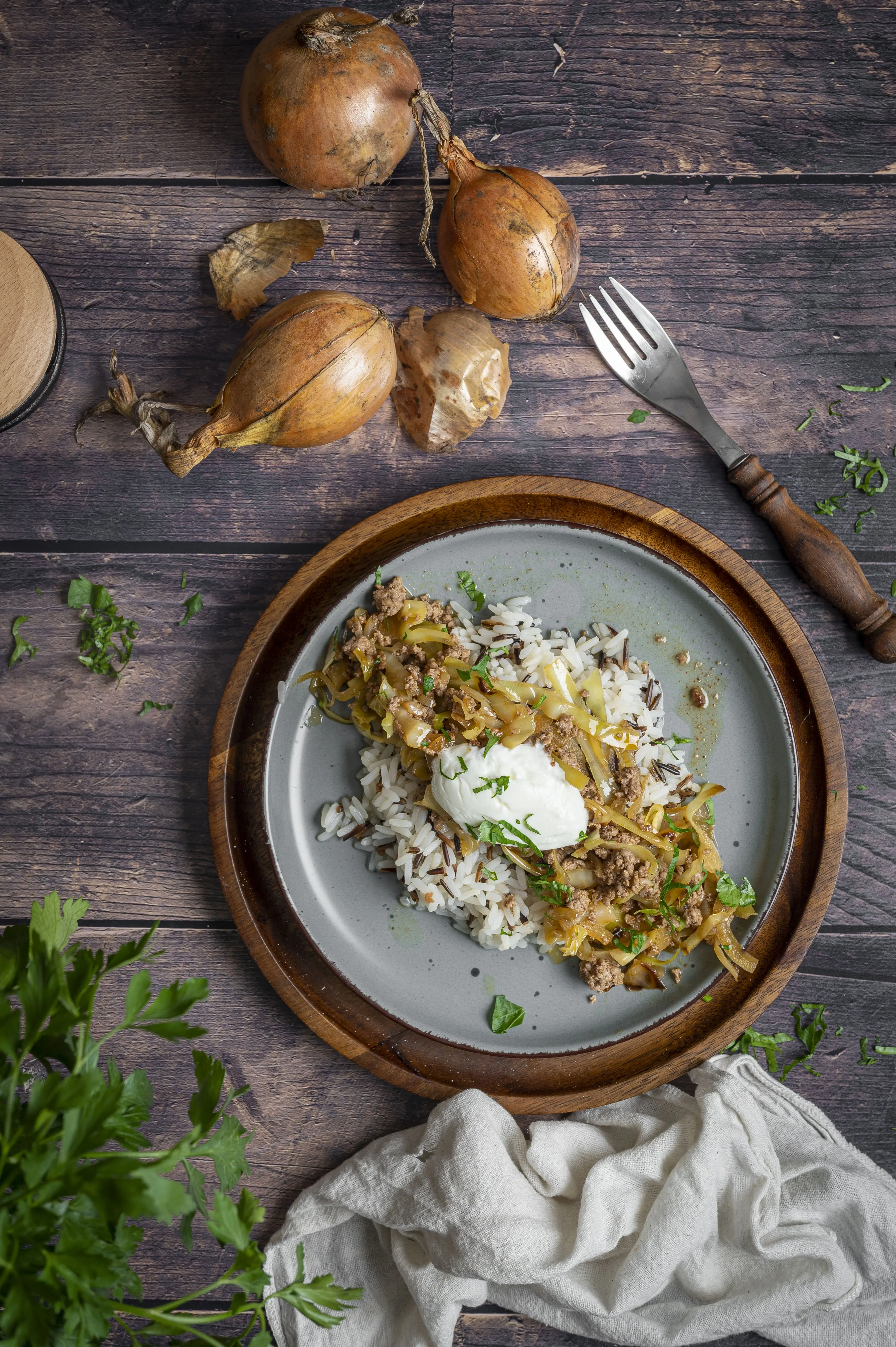 Spitzkohl Hackfleisch Pfanne